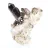 Morion quartz from Brazil, dark crystal on an acrylic stand