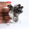 Morion quartz crystal of Brazilian origin, acrylic display stand - 1