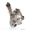 Morion quartz crystal from Brazil, black mineral mounted on a stand - 3