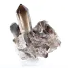 Morion quartz crystal from Brazil, black mineral mounted on a stand - 4