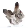 Morion quartz crystal from Brazil, black mineral mounted on a stand - 5