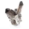 Morion quartz crystal from Brazil, black mineral mounted on a stand - 6