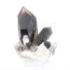 Crystalline morion quartz specimen from Brazil, acrylic stand included - 0