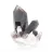 Crystalline morion quartz specimen from Brazil, acrylic stand included