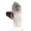 Morion quartz from Brazil, small crystallized point on a stand - 0