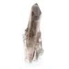 Elongated Brazilian morion quartz crystal, mounted on a stand - 3