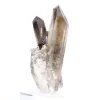 Elongated Brazilian morion quartz crystal, mounted on a stand - 4