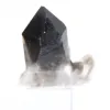 Compact morion quartz crystal from Brazil on acrylic stand - 3