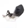 Compact morion quartz crystal from Brazil on acrylic stand - 4