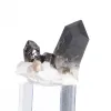 Compact morion quartz crystal from Brazil on acrylic stand - 5