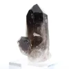 Small crystallized morion quartz from Brazil, displayed with its stand - 2