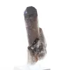 Small-size morion quartz from Brazil, slender point with stand - 6