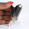 Small piece of Brazilian morion quartz, crystal on a holder - 1