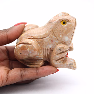 Carved steatite frog from Bolivia