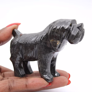 Carved natural steatite dog from Bolivia
