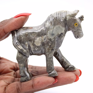 Carved steatite horse from Bolivia