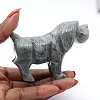 Carved Bolivian steatite dog figurine - 0