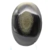Mexican golden obsidian pebble, polished natural stone - 1
