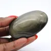Golden obsidian tumbled stone from Mexico, collector's pebble - 0