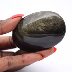 Mexican golden obsidian pebble, 75 g natural stone