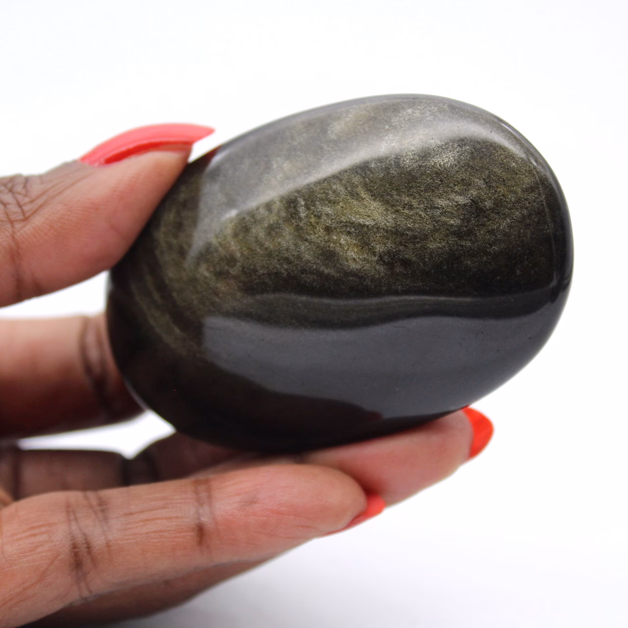 Mexican golden obsidian pebble, 75 g natural stone