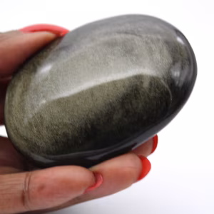 Mexican golden obsidian pebble, 100 g polished stone