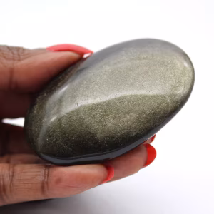 Mexican golden obsidian pebble, compact 75 g piece