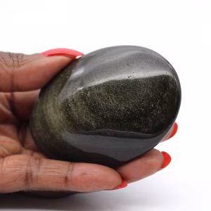 Mexican golden obsidian pebble, 100 g polished piece