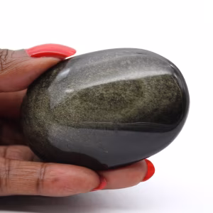 Mexican golden obsidian pebble, 90 g specimen