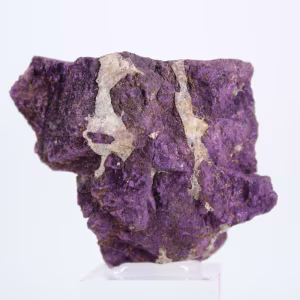 Natural Purpurite from Portugal mounted on stand