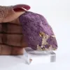 Raw Portuguese Purpurite – Mineralogical specimen on stand - 1