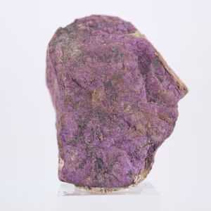 Raw Portuguese Purpurite – Collector's mineral on stand