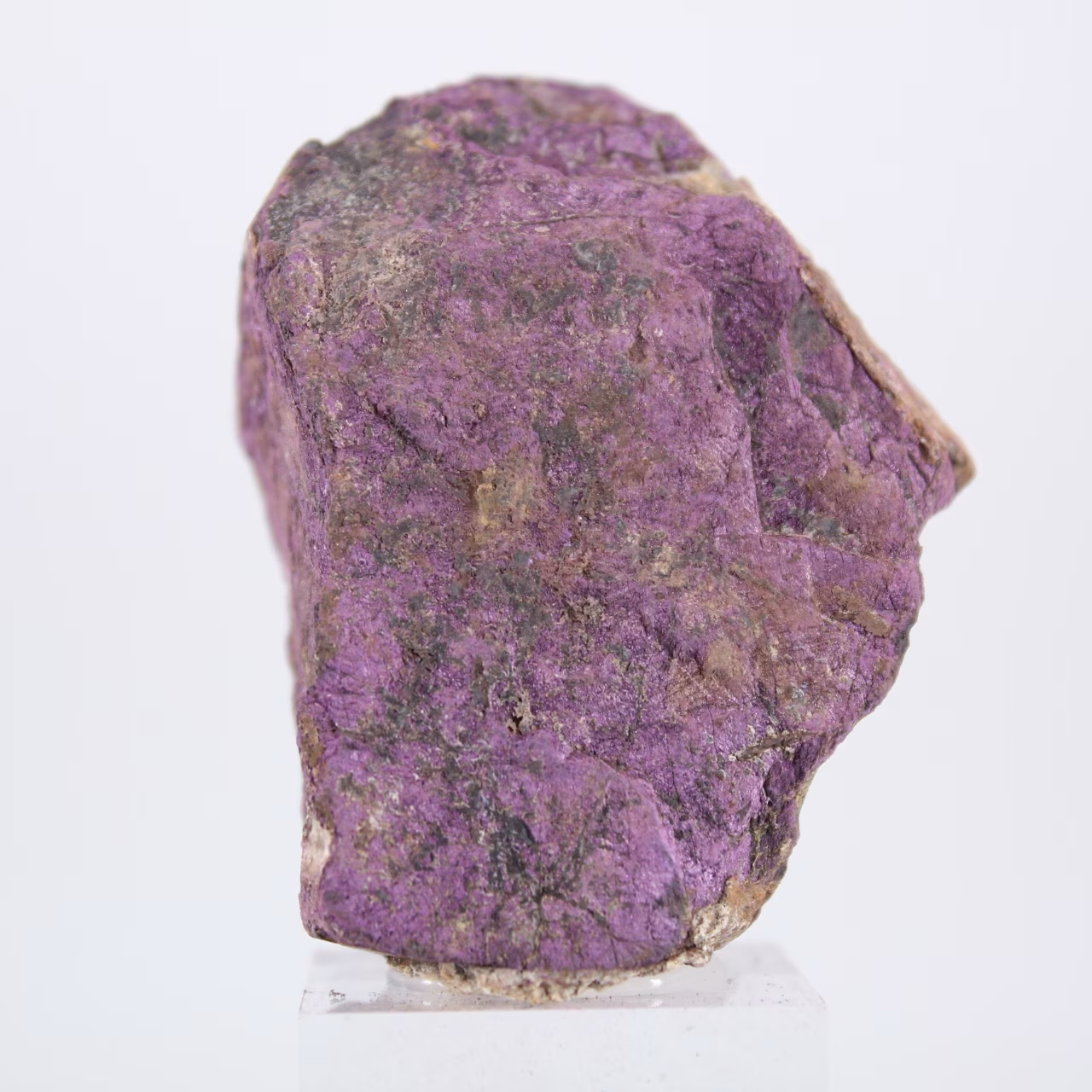 Raw Portuguese Purpurite – Collector's mineral on stand