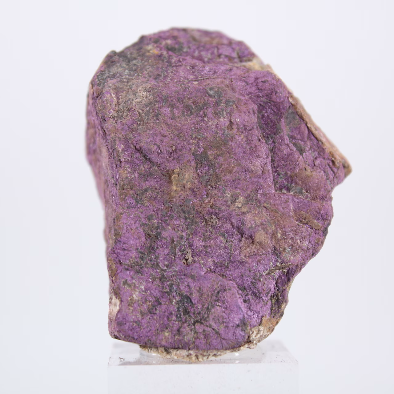 Raw Portuguese Purpurite – Collector's mineral on stand