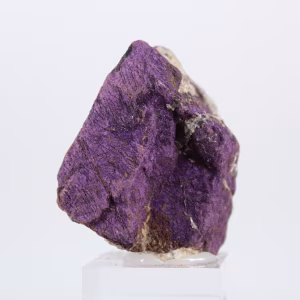Portuguese Purpurite – Raw phosphate specimen on stand