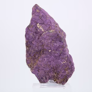 Raw Purpurite from Portugal – Natural mineral on stand