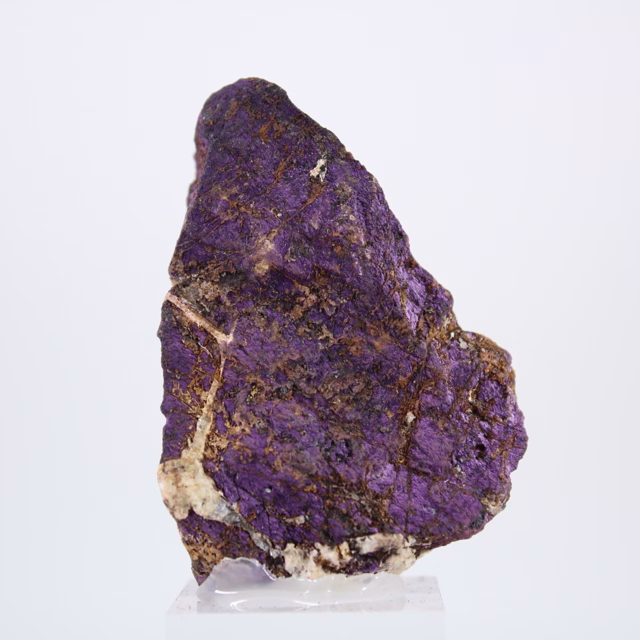 Raw Purpurite from Portugal – Collector's piece mounted on stand